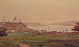 Jasper Francis Cropsey Wall Art - Looking North on the Hudson